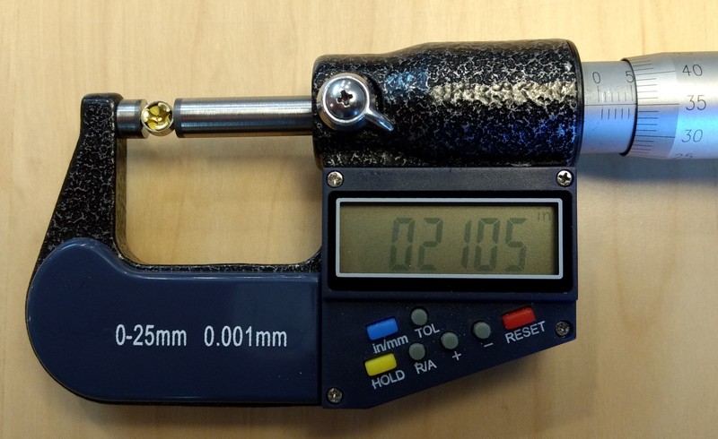 Large pistol primer measurement